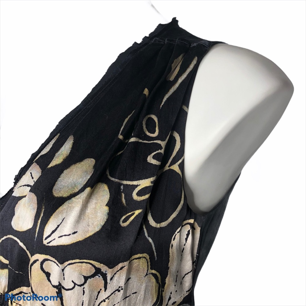 Elie Tahari 100% Silk Black Floral Print Dress - Picture 7 of 15